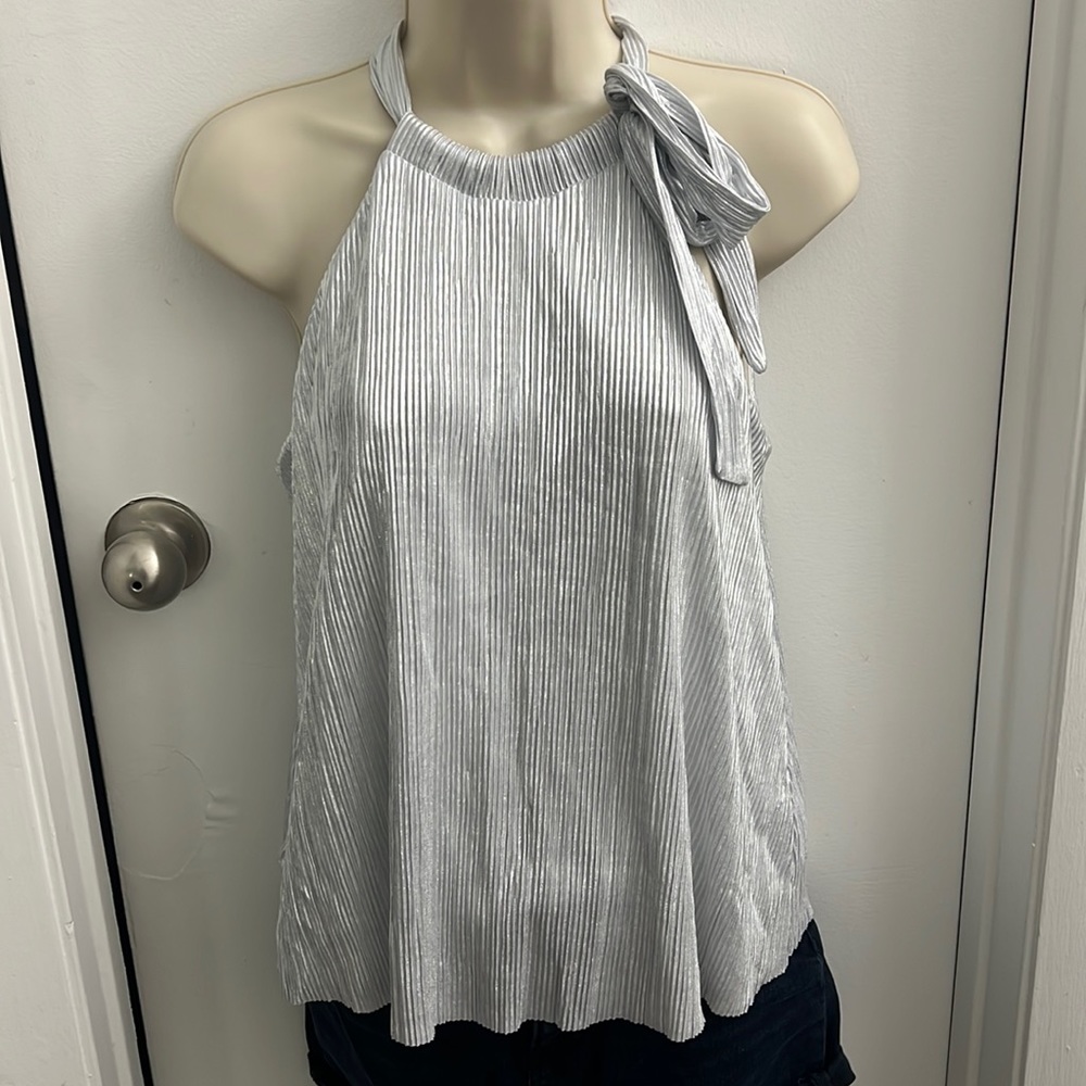 Metallic Silver Blouse 😻